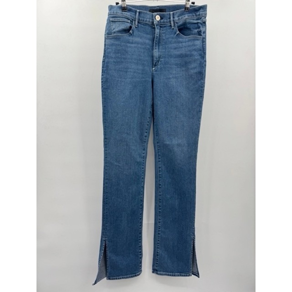 3x1 NYC WOmens Blue High Rise Straight Leg Split Hem Jeans SZ 30 Minimalist